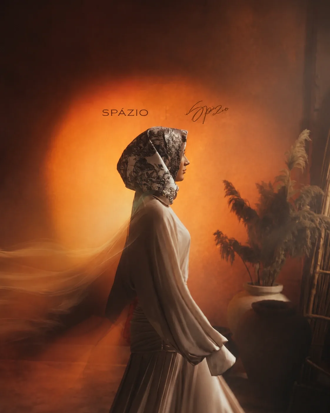 Spazio brand imagery — the wordmark and the signature mark.